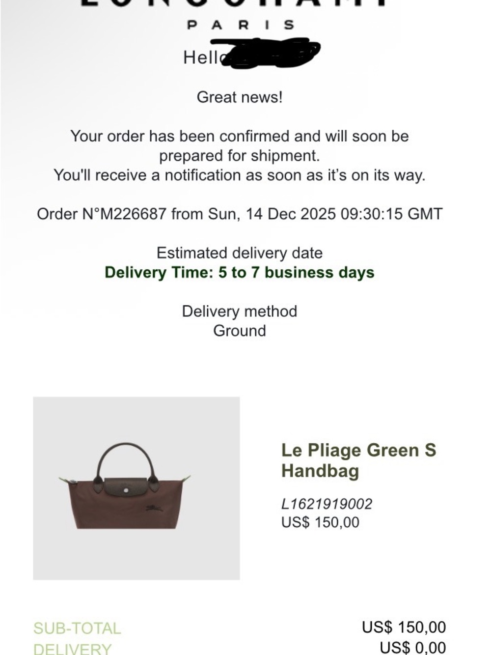 Authentic Longchamp Le Pliage Small Mocha - Picture 4 of 5
